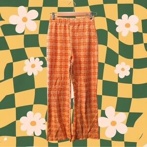 Orange Plaid Pants